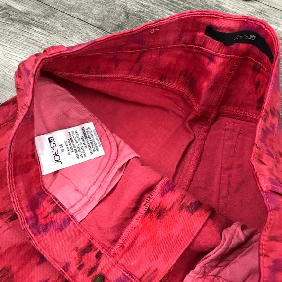 4FOR40 Joes jeans red bohemian print skinny jeans ikat - Picture 4 of 7